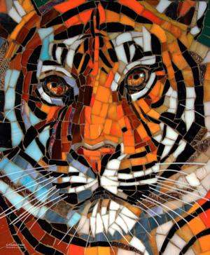 Stained Glass Tiger Big Cats Jigsaw Puzzle By SunsOut