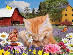 I Wuv Flowers Cats Jigsaw Puzzle By SunsOut