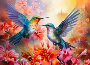Hummingbird Love Birds Large Piece By SunsOut