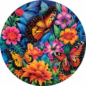 Beautiful Butterflies Butterflies and Insects Round Jigsaw Puzzle By SunsOut