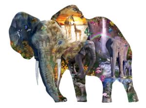 Elephant Waterfall Elephant Jigsaw Puzzle By SunsOut