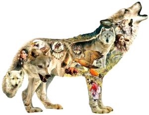 Native American Wolf Wolf Jigsaw Puzzle By SunsOut