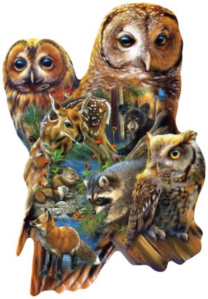 Forest Owls Collage Jigsaw Puzzle By SunsOut