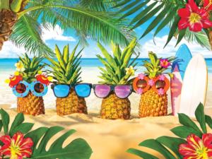 Pineapple Family Vacation Beach & Ocean Large Piece By Kodak