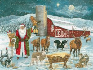 A Christmas Gathering Christmas Jigsaw Puzzle By Heritage Puzzles