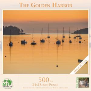 The Golden Harbor Sunrise & Sunset Impossible Puzzle By MI Puzzles