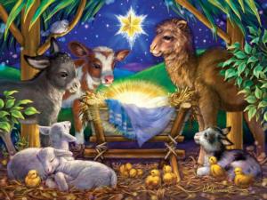 A Child is Born Christmas Jigsaw Puzzle By Vermont Christmas Company