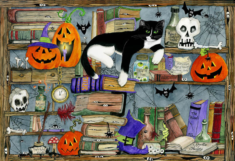 Halloween House Cat Halloween Children's Puzzles By Vermont Christmas Company