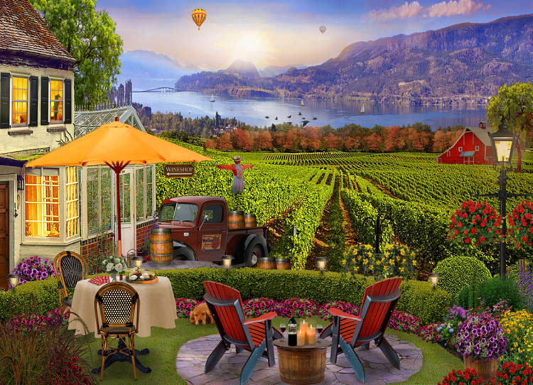 Wine Country Drinks & Adult Beverage Jigsaw Puzzle By Vermont Christmas Company