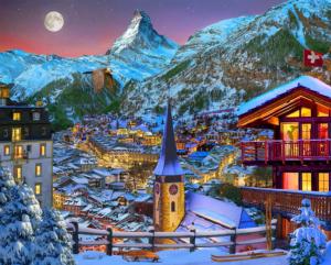 The Majestic Matterhorn Landmarks & Monuments Jigsaw Puzzle By Vermont Christmas Company