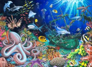 Sunken Treasure Fish Jigsaw Puzzle By Vermont Christmas Company