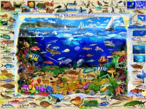 The Mediterranean Sea Life Jigsaw Puzzle By Vermont Christmas Company