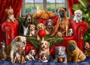 Love My Dogs Around the House Jigsaw Puzzle By Vermont Christmas Company