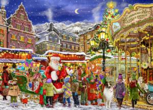 Christmas Carousel Christmas Jigsaw Puzzle By Vermont Christmas Company