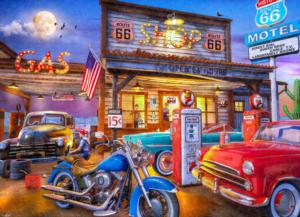 Route 66 Vehicles Jigsaw Puzzle By Vermont Christmas Company