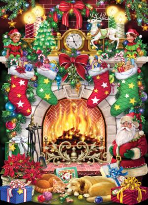 Christmas Fireplace Christmas Jigsaw Puzzle By Vermont Christmas Company