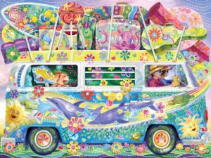 Beachtime Camper Nostalgic & Retro Jigsaw Puzzle By Vermont Christmas Company