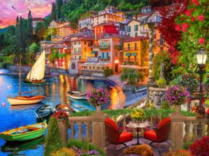 Italy's Lake Como  - Scratch and Dent Italy Jigsaw Puzzle By Vermont Christmas Company