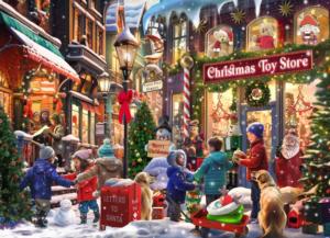 Christmas Toy Store  Shopping Jigsaw Puzzle By Vermont Christmas Company