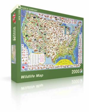Wildlife Map United States Jigsaw Puzzle By New York Puzzle Co