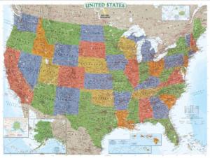 USA Map Maps & Geography Jigsaw Puzzle By New York Puzzle Co