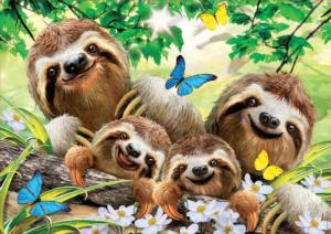 Sloth Family Selfie Flower & Garden Jigsaw Puzzle By Educa