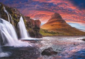 Wonderful Waterfall Sunrise & Sunset Jigsaw Puzzle By Turner