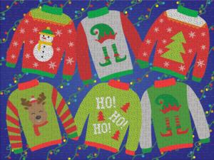 Ugly Sweater Party Pattern & Geometric Jigsaw Puzzle By Turner