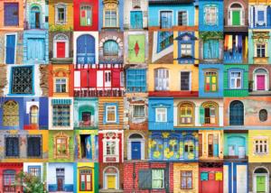 Delightful Doors and Windows Pattern & Geometric Jigsaw Puzzle By Colorcraft
