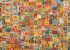 Vintage Matchboxes Pattern & Geometric Jigsaw Puzzle By Colorcraft