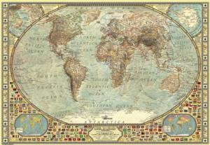 World Map Maps & Geography Jigsaw Puzzle By Anatolian