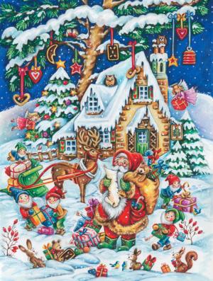 Santa's Helpers Christmas Jigsaw Puzzle By Vermont Christmas Company