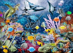 Colourful Marine Sea Life Jigsaw Puzzle By Brain Tree