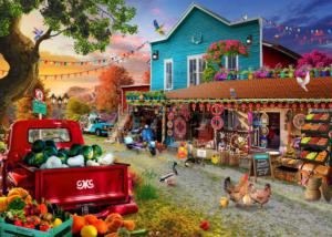 Peaceful Day - <strong>Premium Puzzle!</strong> Farm Jigsaw Puzzle By Brain Tree
