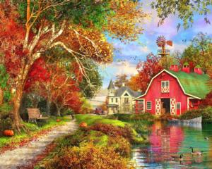 Autumn Barn Landscape Jigsaw Puzzle By Springbok