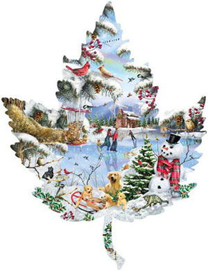 Winter on the Lake Lakes & Rivers Jigsaw Puzzle By SunsOut