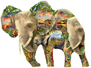 Ele-Phantastic Elephant Jigsaw Puzzle By SunsOut