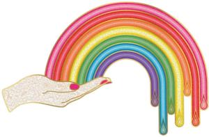 Jonathan Adler Rainbow Hand Rainbow & Gradient Jigsaw Puzzle By Galison