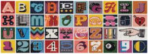 Needlepoint A to Z Alphabet & Numbers Panoramic Puzzle By Galison
