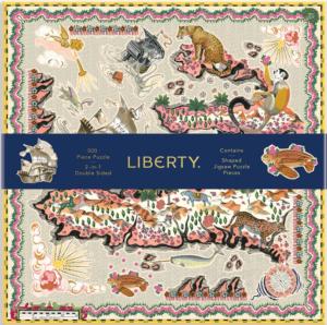 Liberty London Maxine Double-Sided Jigsaw Puzzle Animals Shaped Pieces By Galison