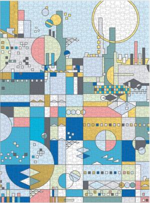 Frank Lloyd Wright City By The Sea Foil Puzzle Contemporary & Modern Art Jigsaw Puzzle By Galison