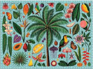 Tropics with Shaped Pieces Fruit & Vegetable Shaped Pieces By Galison