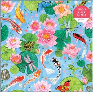 By The Koi Pond Fish Jigsaw Puzzle By Galison