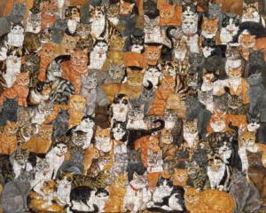 Double Catspread Cats Jigsaw Puzzle By Pomegranate