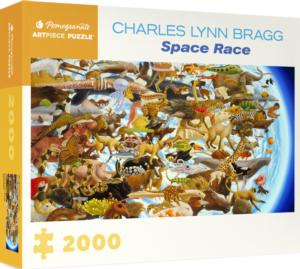 Space Race Contemporary & Modern Art Jigsaw Puzzle By Pomegranate