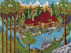 House of the Minaret Cabin & Cottage Jigsaw Puzzle By Pomegranate