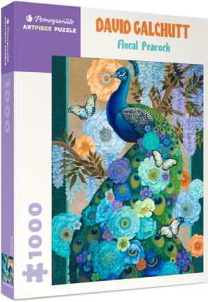 Floral Peacock Birds Jigsaw Puzzle By Pomegranate