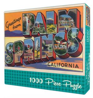 Greetings from Palm Springs Nostalgic & Retro Jigsaw Puzzle By Gibbs Smith