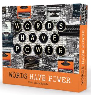 Words Have Power Pattern & Geometric Jigsaw Puzzle By Gibbs Smith