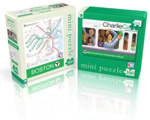 Boston T Mini Puzzle Maps & Geography Jigsaw Puzzle By New York Puzzle Co